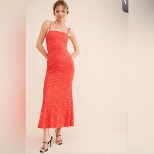 Anthropologie Nia Vétiver Lace Midi Dress